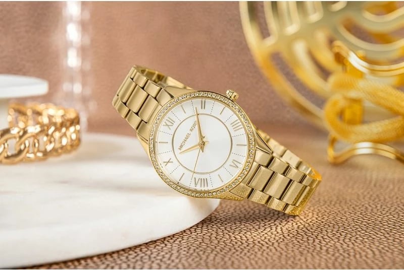 Orë dore set për femra Michael Kors, ari