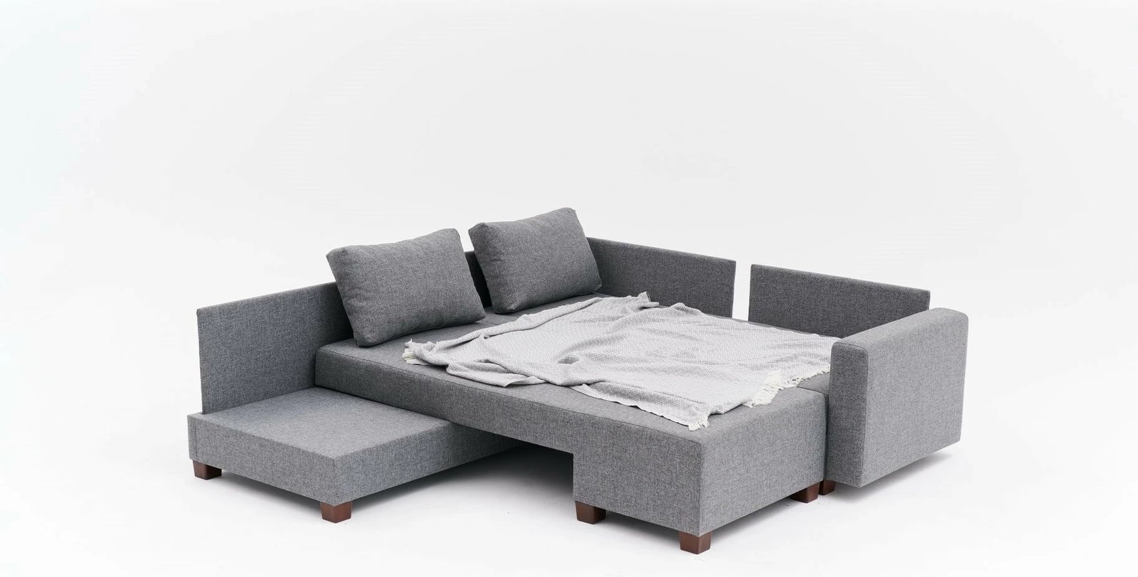 Kënd-sofë krevati Atelier del Sofa, kënd i djathtë, ngjyrë gri