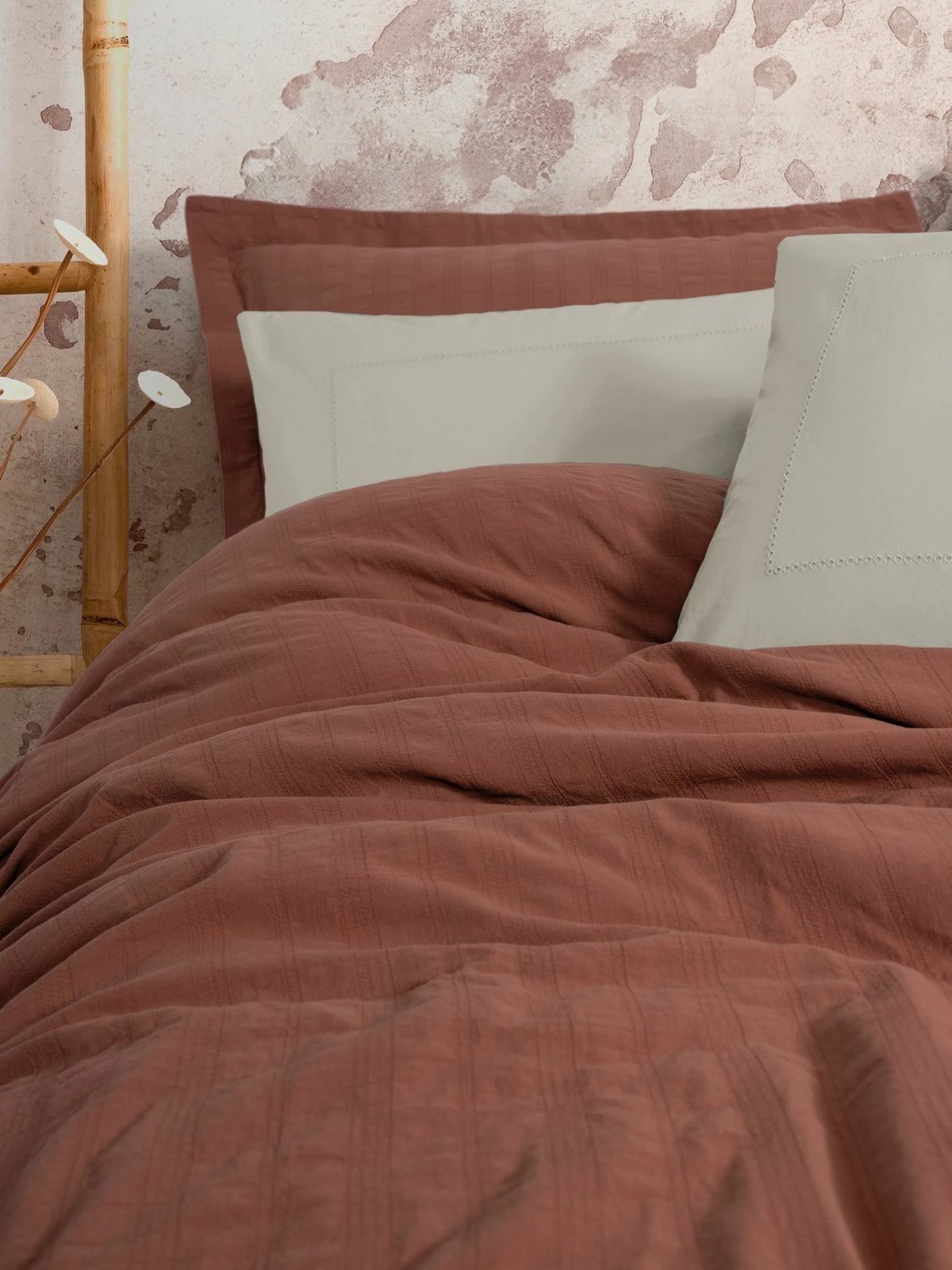 Set Double Pique L'essentiel, ngjyrë e kuqe qeramike (Tile Red), Vilo