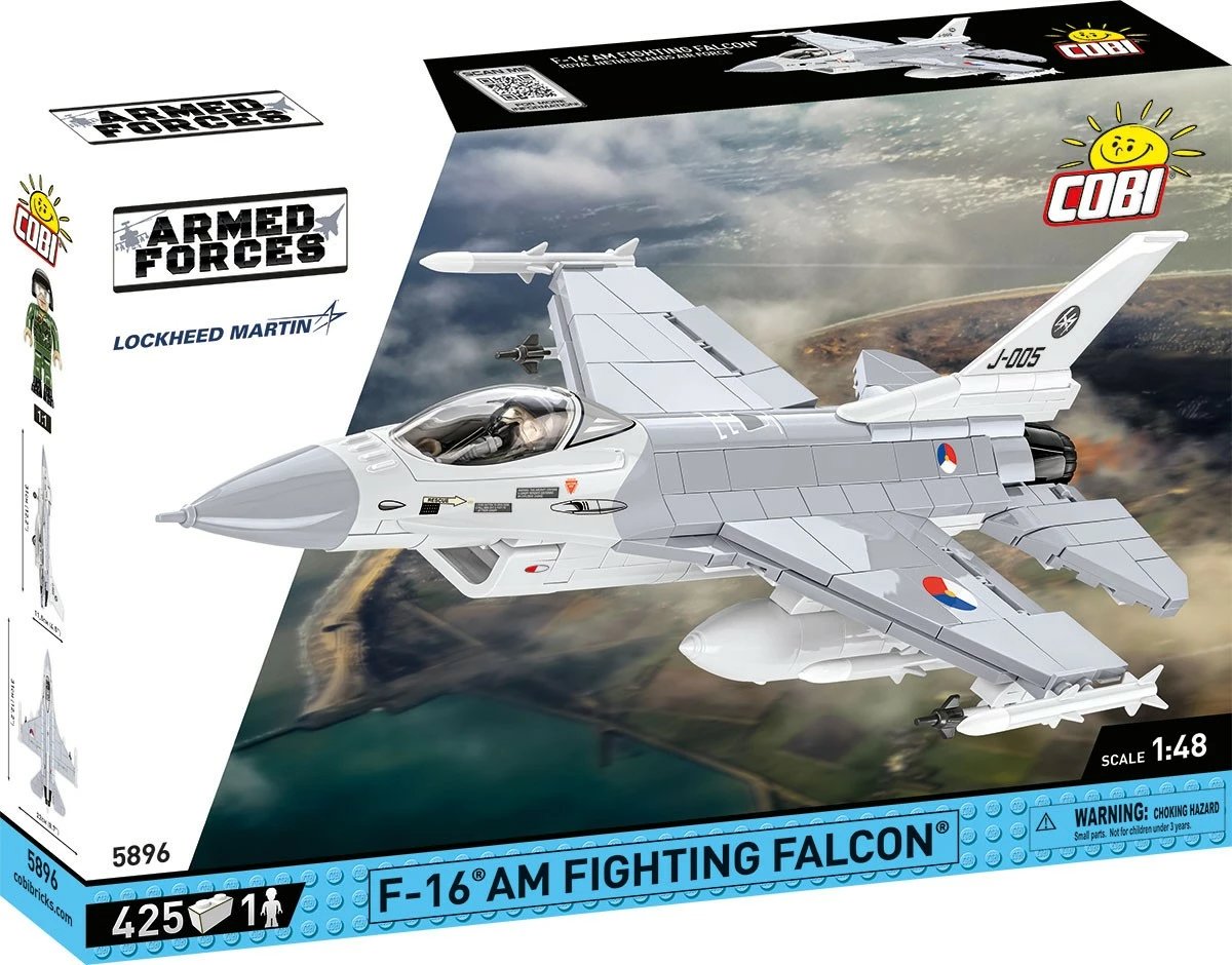 Set ndërtimi Cobi F-16 AM Fighting Falcon, 425 pjesë, gri/bardhë