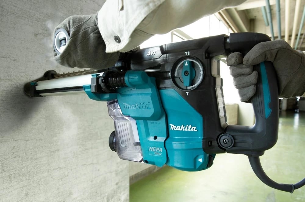 Çekiç rrotullues Makita HR3011FCJ, 1050 W, SDS Plus, zi/blu