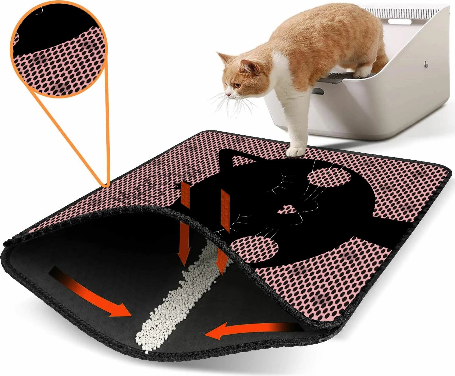 Tapet për rërë mace, shumëngjyrësh, Paws & Whiskers, Nrszn0228, 45x60cm