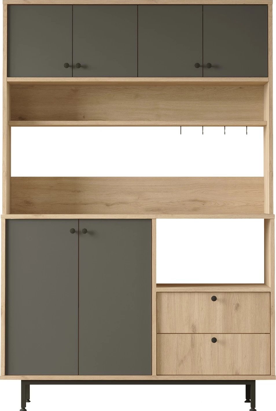 Dollap multifunksional Skye Decor, RE5-SA, ngjyrë lis dhe antracit