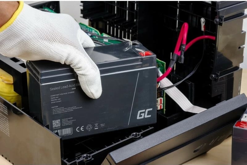 Bateri AGM VRLA plumb-acid e mbyllur, Green Cell, AGM37, 4V 4Ah, e zezë