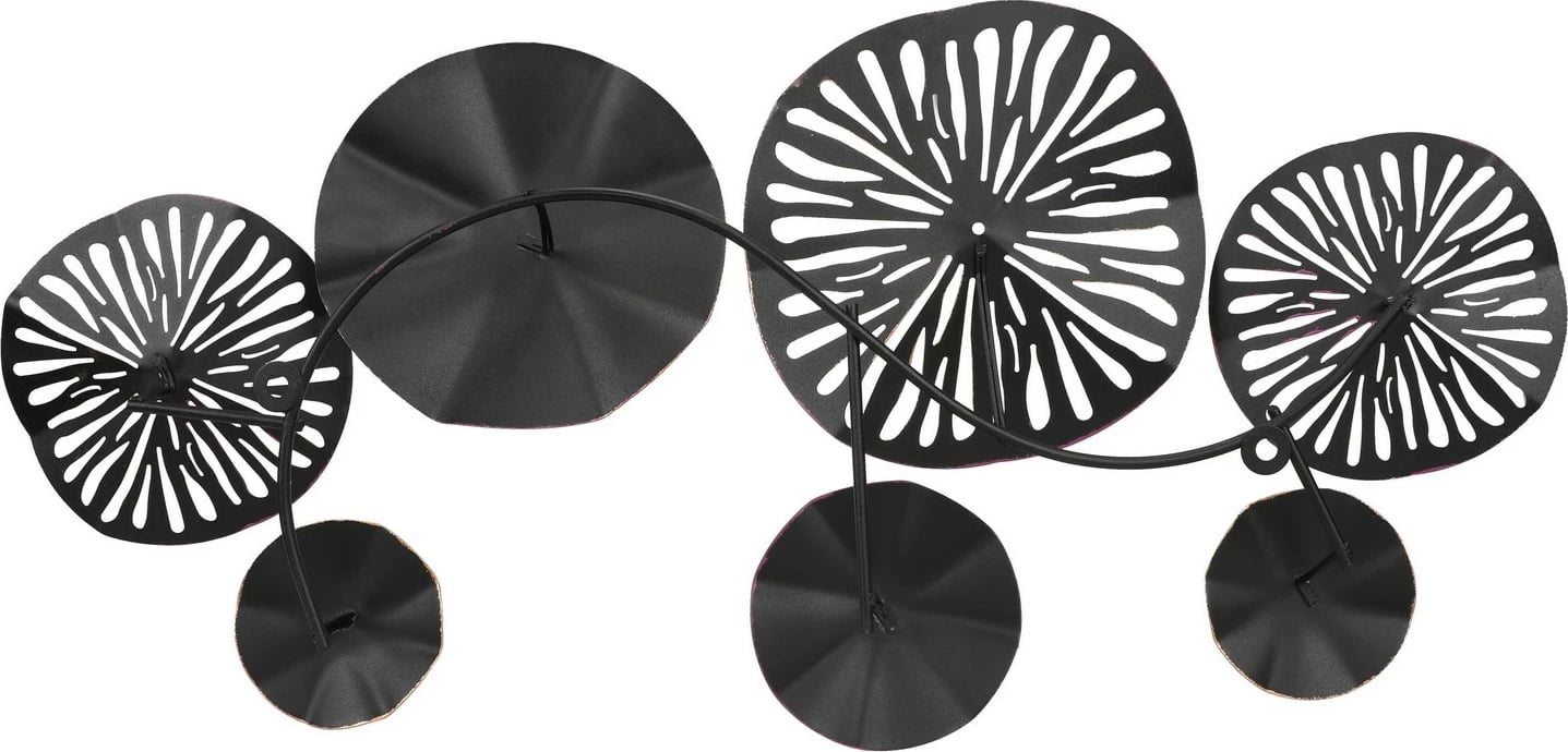 Aksesor dekorativ metalik për mur Wallity, art metalik 2