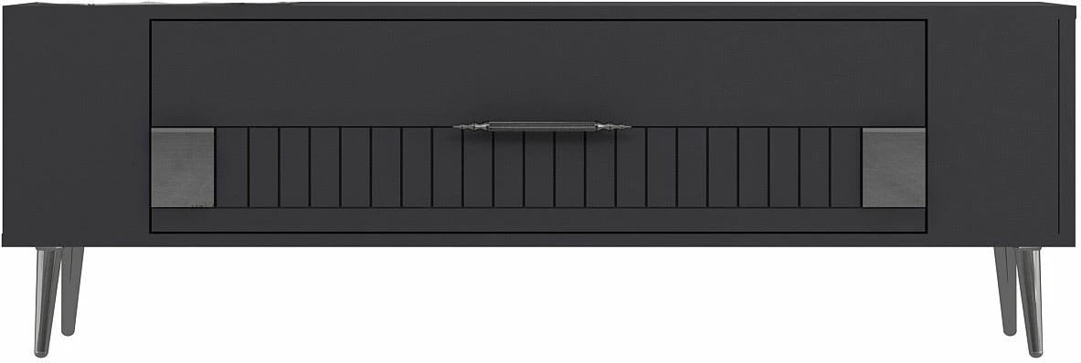 Komodë TV Skye Decor, Retrolp4, antracit, argjend