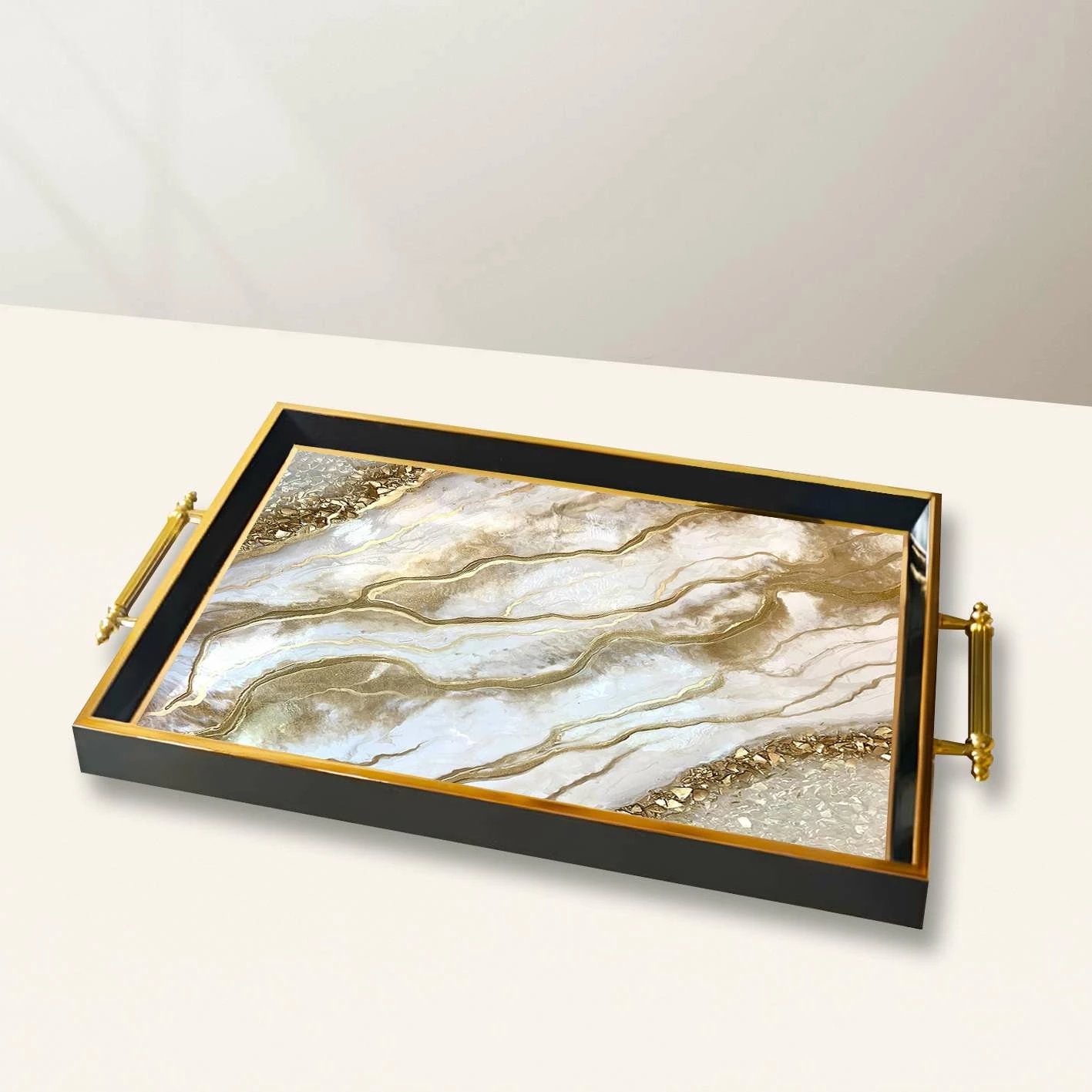 Tabaka dekorative prej qelqi, dizajn Aberto, TPA10048, shumëngjyrëshe