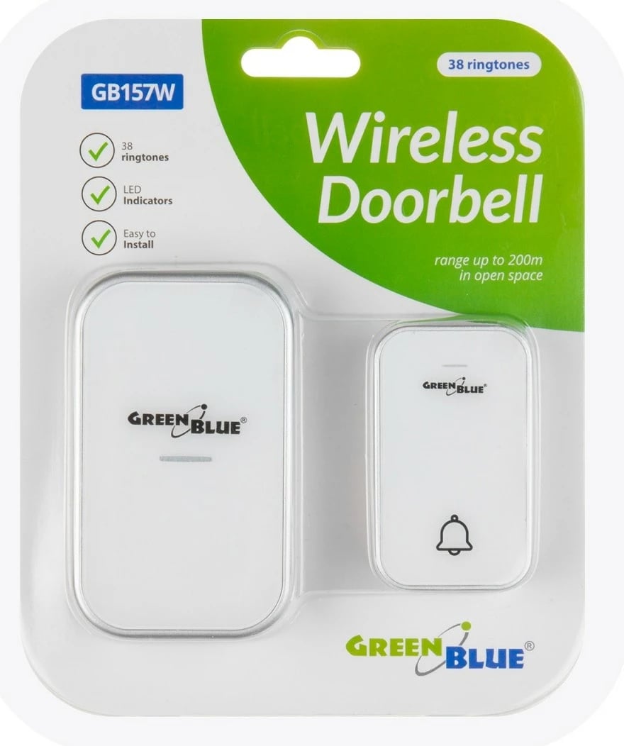 Zile dere pa tela CEE GreenBlue GB157W, 38 melodi, Bardhë