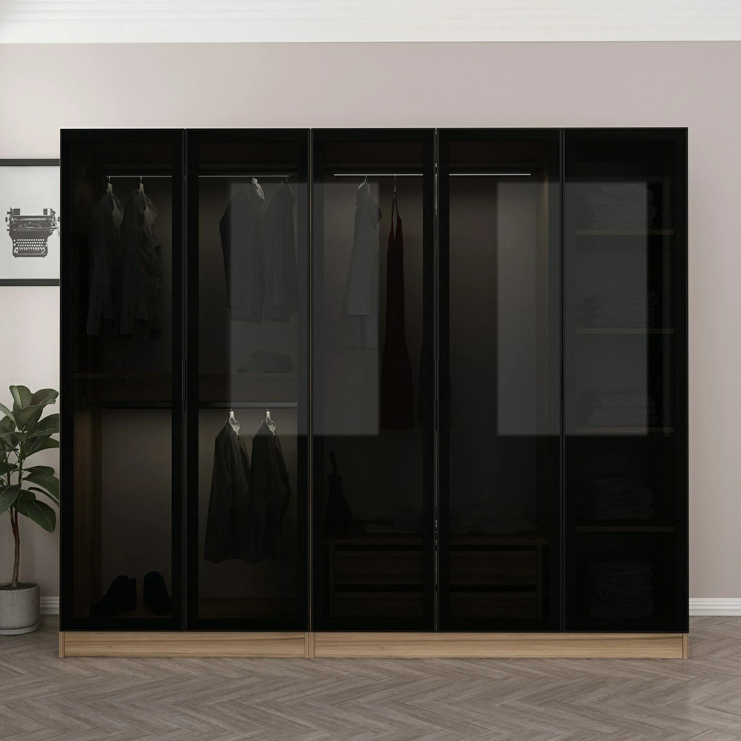 Dollap për dhomë gjumi, ngjyrë fume, Skye Decor, 7649