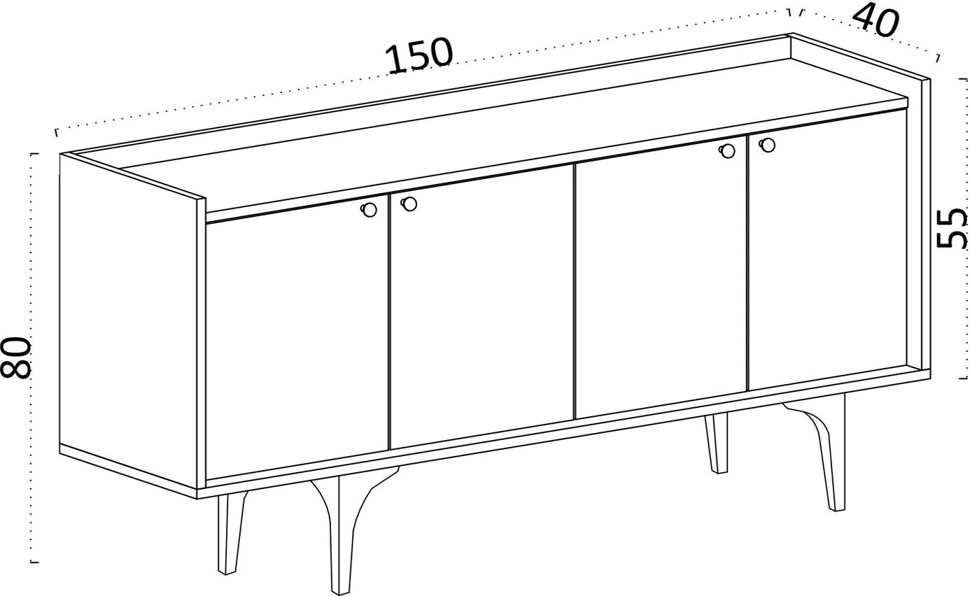 Konsolë Hanah Home, ngjyrë Carrara Marble