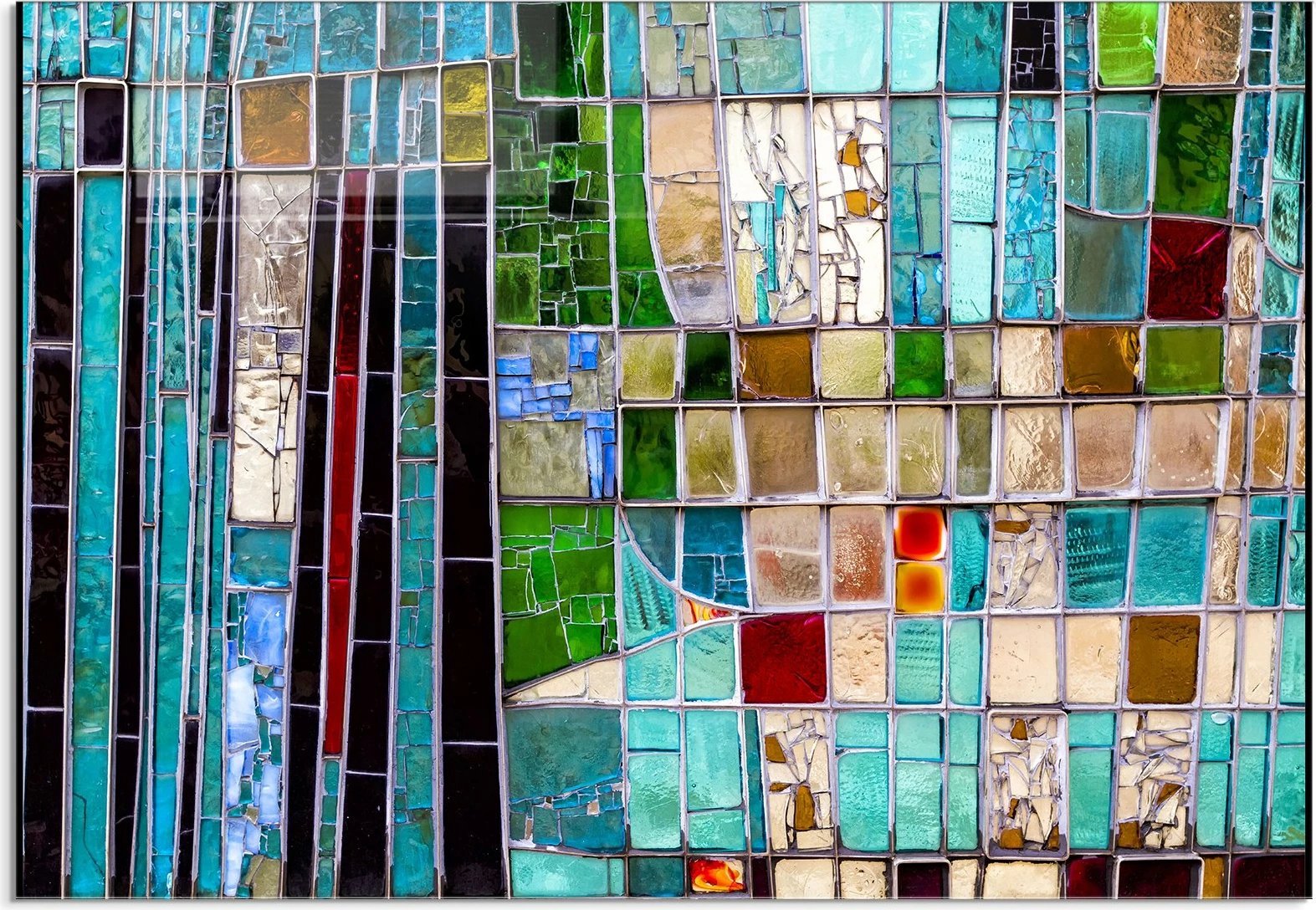 Pikturë dekorative prej xhami të temperuar, shumëngjyrëshe, 50x70cm