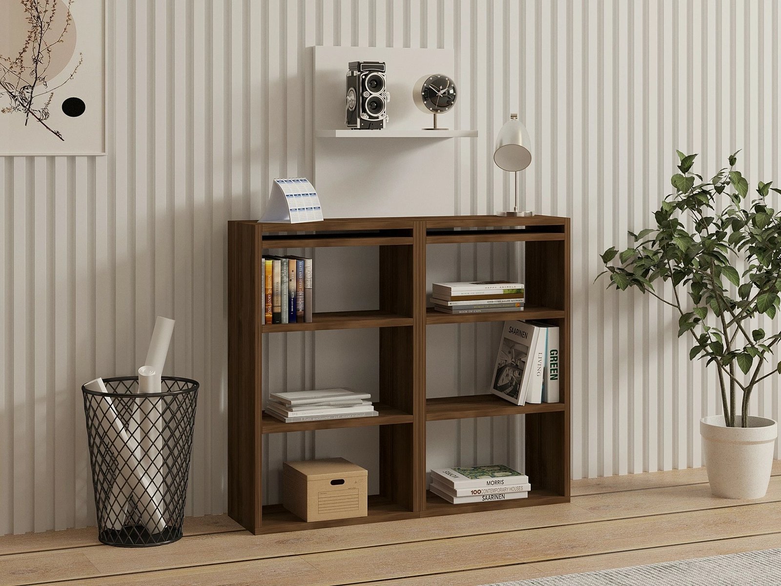 Tavolinë pune Hanah Home, Handy, ngjyrë arre dhe e bardhë