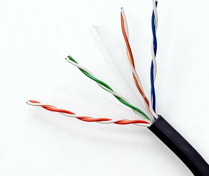 Kabllo rrjeti UTP CAT6, Qoltec 54562, 1 Gb/s 250 MHz, 100 m, U/UTP 0.52 mm, e zezë