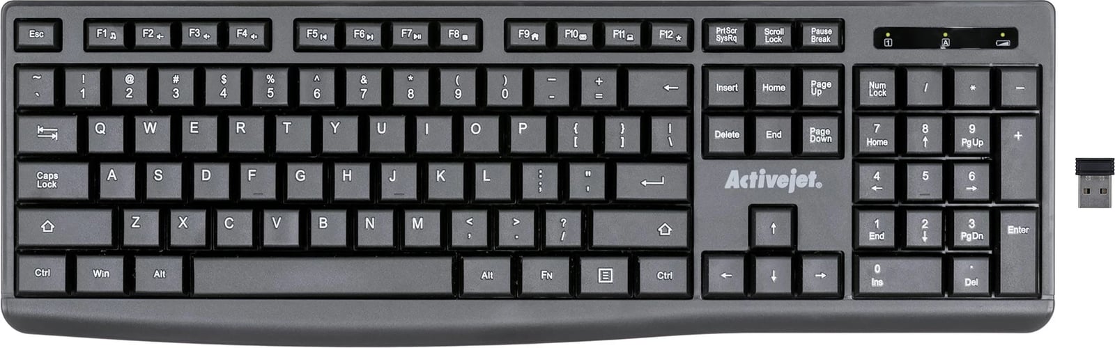 Tastierë Wireless Activejet K-3803SW, e zezë