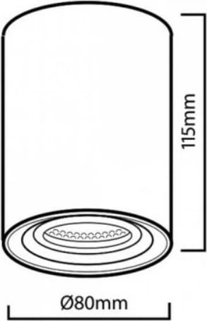 Spot ndriçimi Maclean MCE422B, GU10, alumini, i zi Spot ndriçimi Maclean MCE422B, GU10, alumini, i zi