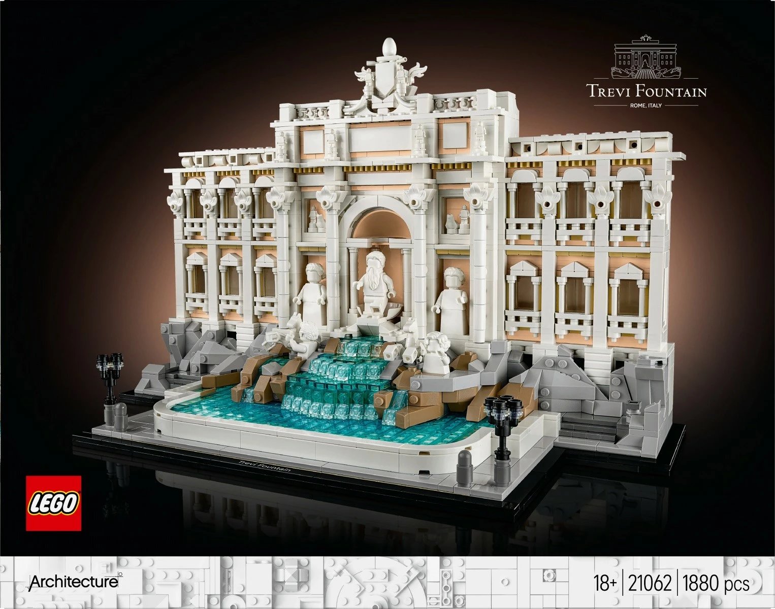 Set ndërtimi LEGO Architecture 21062 Fountain of Trevi, 1880 pjesë