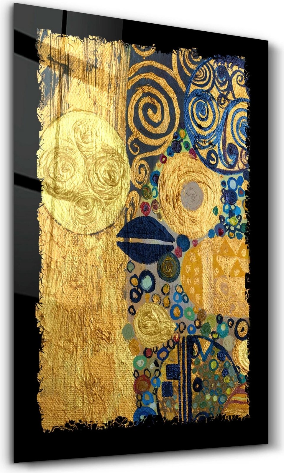 Pikturë dekorative prej xhami të temperuar, shumëngjyrëshe, CAM-3054, 46x72cm