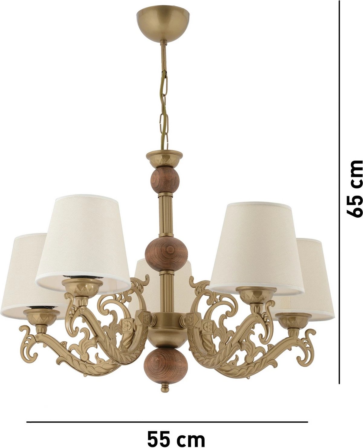 Llambadar Opviq Fiona, dru, e bardhë, ari, kafe