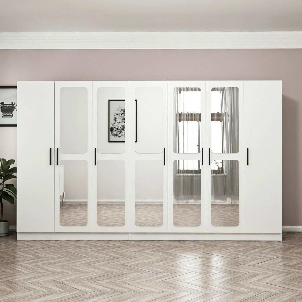 Dollap Skye Decor, i bardhë, Kale - 2446