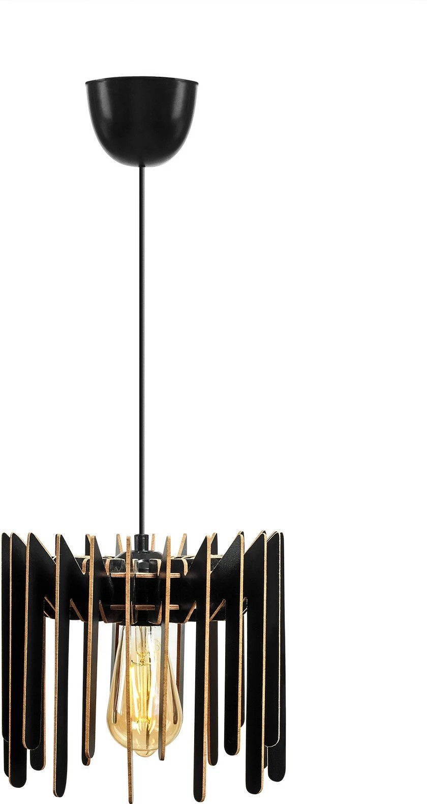 Llambadar ZigZag, 2 copë, ngjyrë e zezë, Opviq, 155