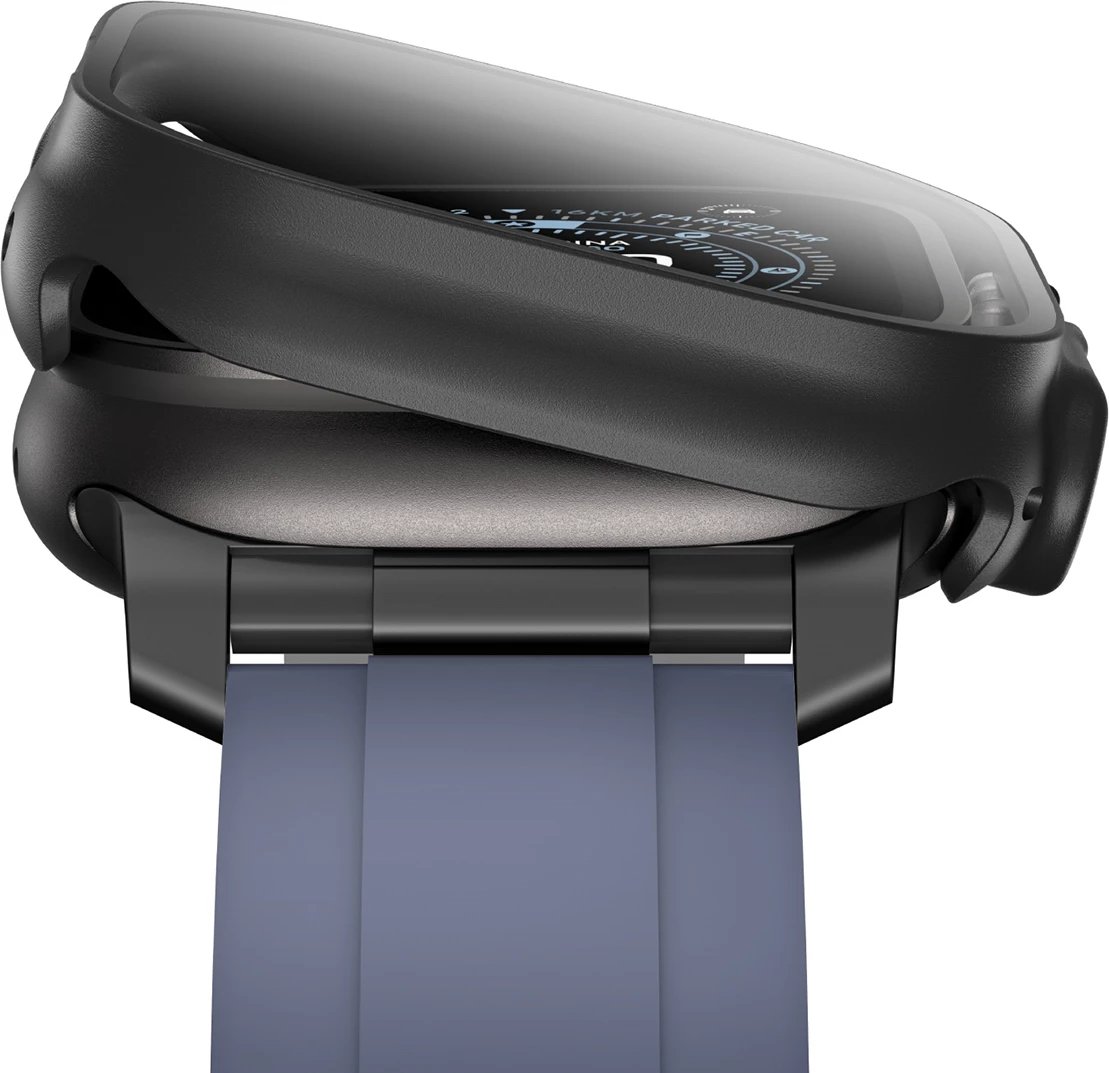 Mbrojtës xhami me kasë për smartwatch, AmazingThing Radix FullGuard, Apple Watch Ultra 3 49mm, xham 9H, kompatibil me karikim wireless, e zezë