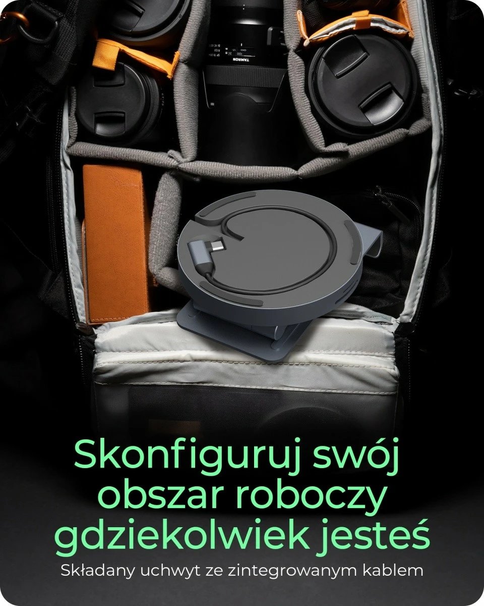 Mbajtëse me stacion dokimi IcyBox IB-TH100-DK për tabletë/celular, anthracite/black