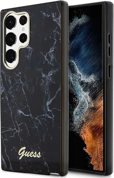 Mbështjellës Guess GUHCS23LPCUMAK për Samsung Galaxy S23 Ultra, hardcase, Marble, i zi Mbështjellës Guess GUHCS23LPCUMAK për Samsung Galaxy S23 Ultra, hardcase, Marble, i zi