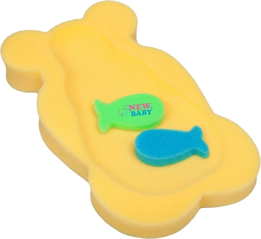 Jastëk shkumë për banjë bebe, New Baby, BASIC Maxi Ari, 58 cm, e verdhë