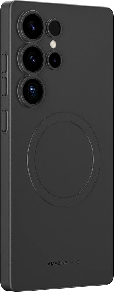 Mbështjellës AmazingThing Minimal Air me unazë magnetike për Samsung Galaxy S25 Ultra, i zi