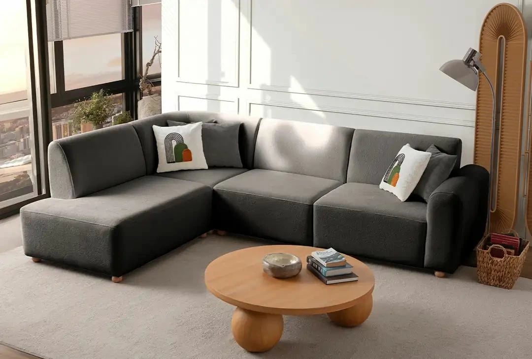 Këndare S-Loft majtas, ngjyrë antracit, Atelier del Sofa