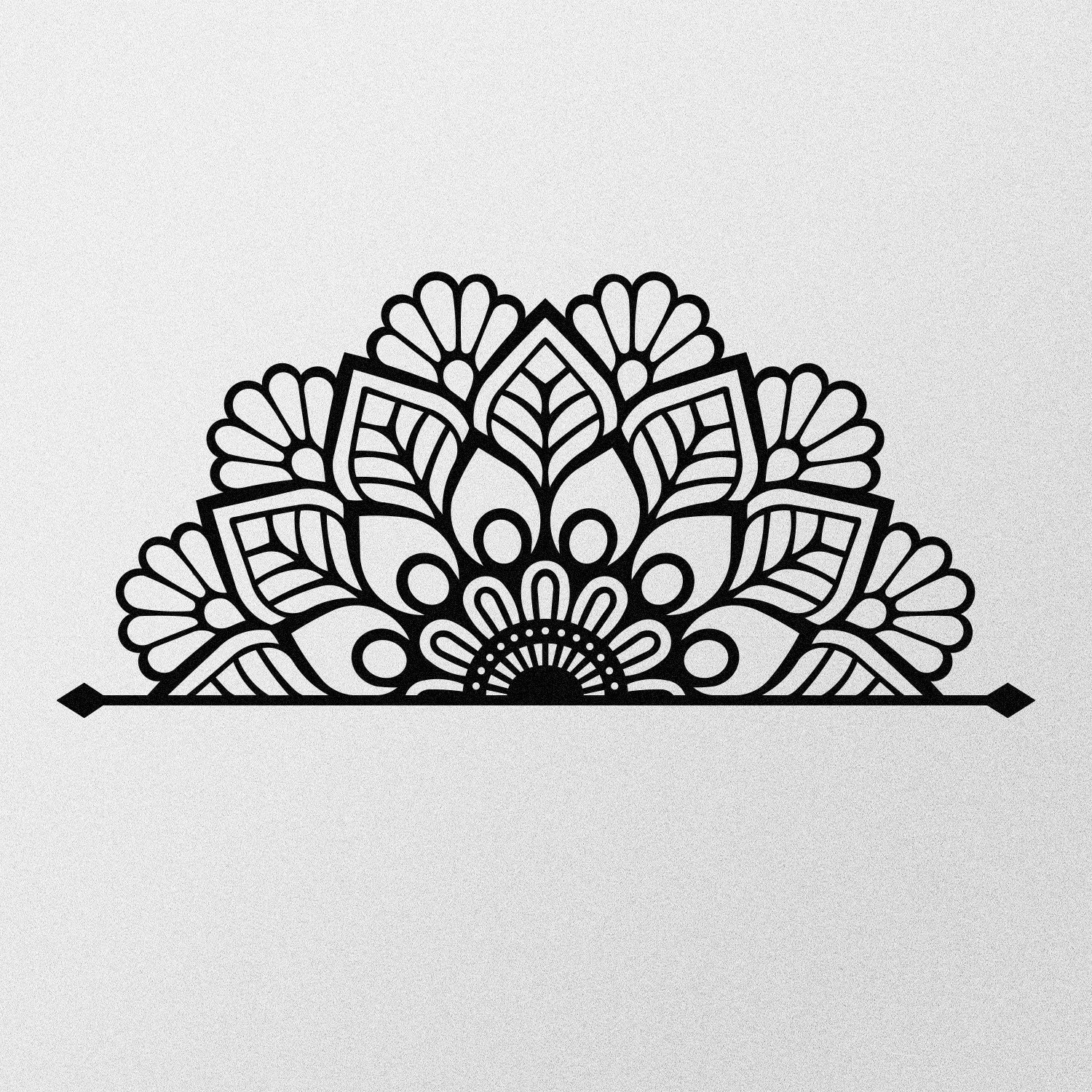 Aksesor dekorativ metalik për mur Wallity, Esila, ngjyrë e zezë, 160x71cm