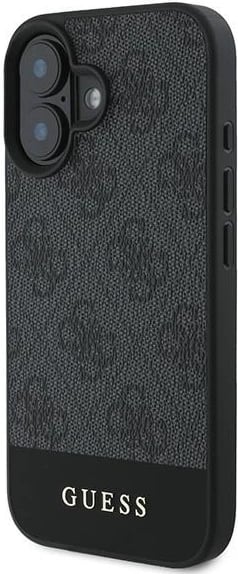 Mbështjellës Guess 4G Bottom Stripe për iPhone 16 Plus 6.7", Gri Mbështjellës Guess 4G Bottom Stripe për iPhone 16 Plus 6.7", Gri