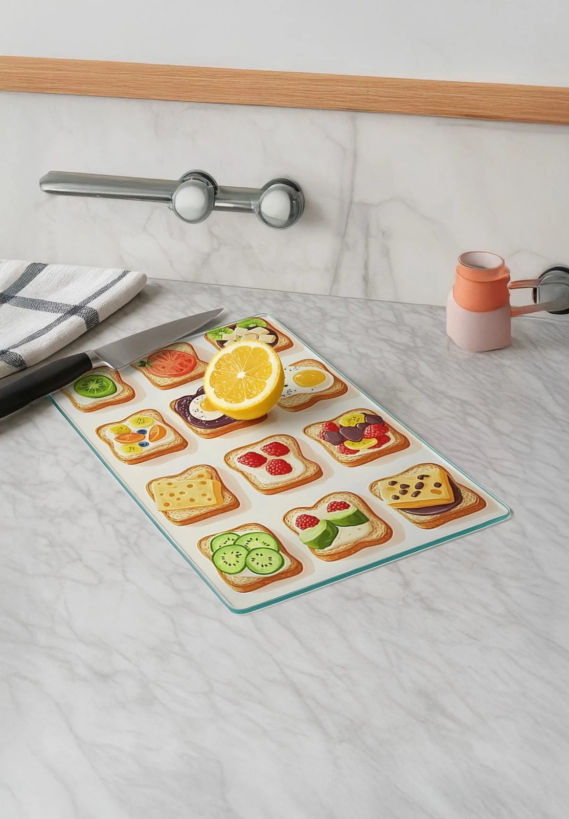 Dërrasë prerëse prej xhami të temperuar, shumëngjyrëshe, Hermia Kes-00003, 30x40cm Dërrasë prerëse prej xhami të temperuar, shumëngjyrëshe, Hermia Kes-00003, 30x40cm