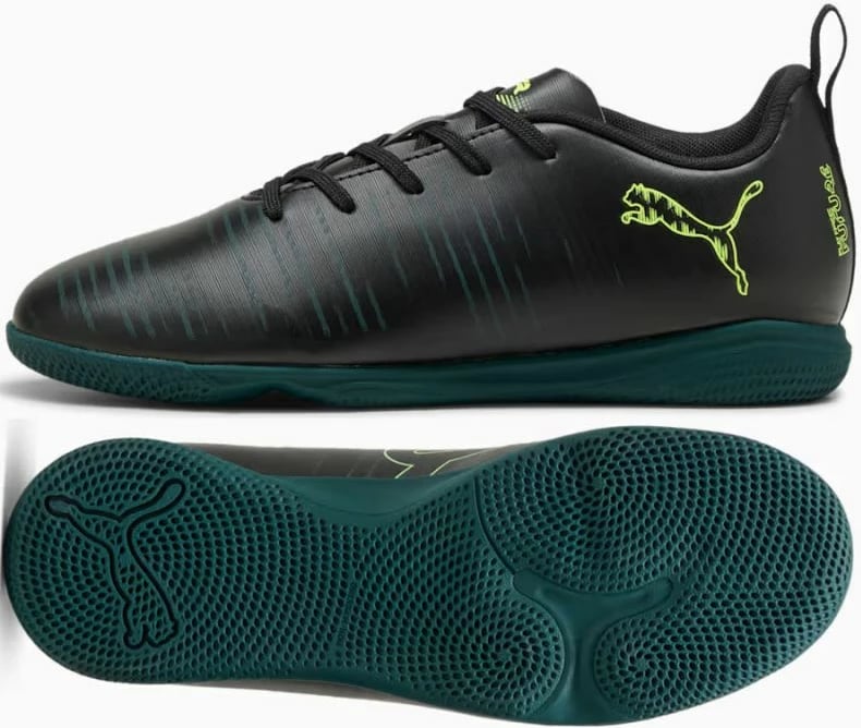 Atlete futsalli për fëmijë Puma, të zeza