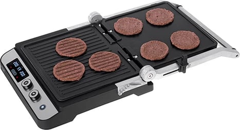 Grill elektrik, Adler, AD 3059, LED 2‑në‑1, 3000W, temperaturë 60‑230°C, timer 1‑99 min, dy palë pllaka