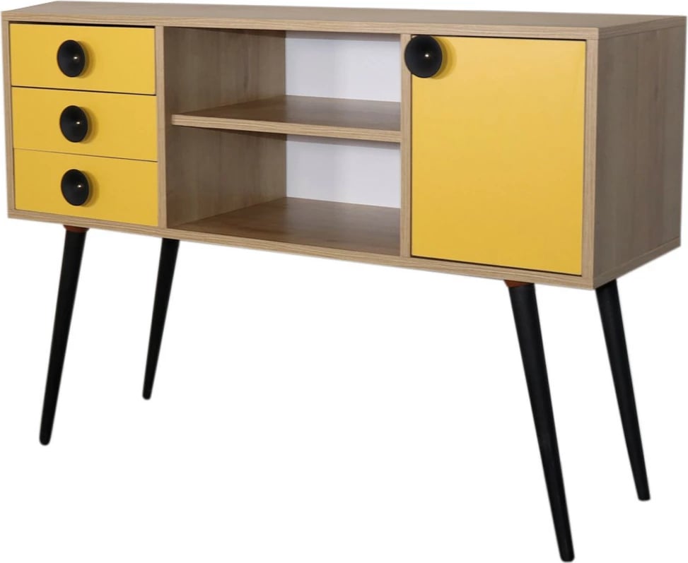 Konsol Hanah Home, HAVANA, ngjyrë lisi dhe e verdhë