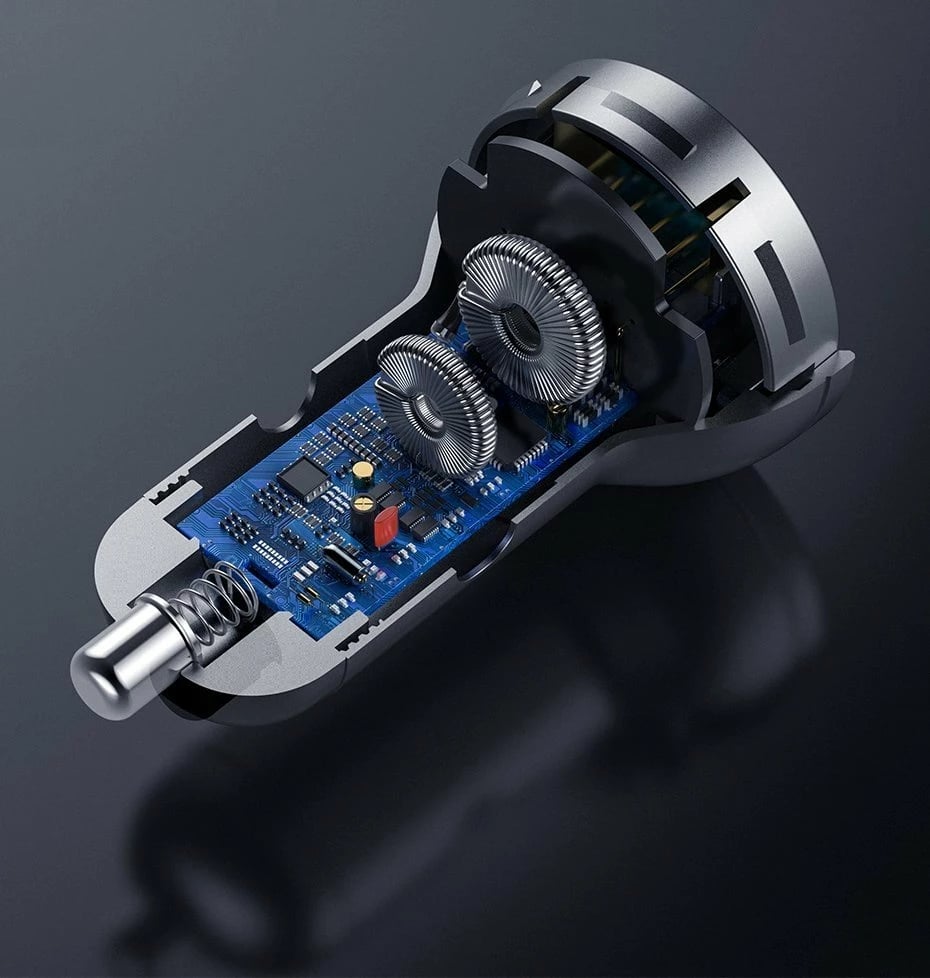 Karikues veture Baseus TZCCBX-0G, 2x USB, 24W, me ekran LCD + kabllo 3-në-1 USB-C/micro USB/Lightning, 1.2m, zi Karikues veture Baseus TZCCBX-0G, 2x USB, 24W, me ekran LCD + kabllo 3-në-1 USB-C/micro USB/Lightning, 1.2m, zi