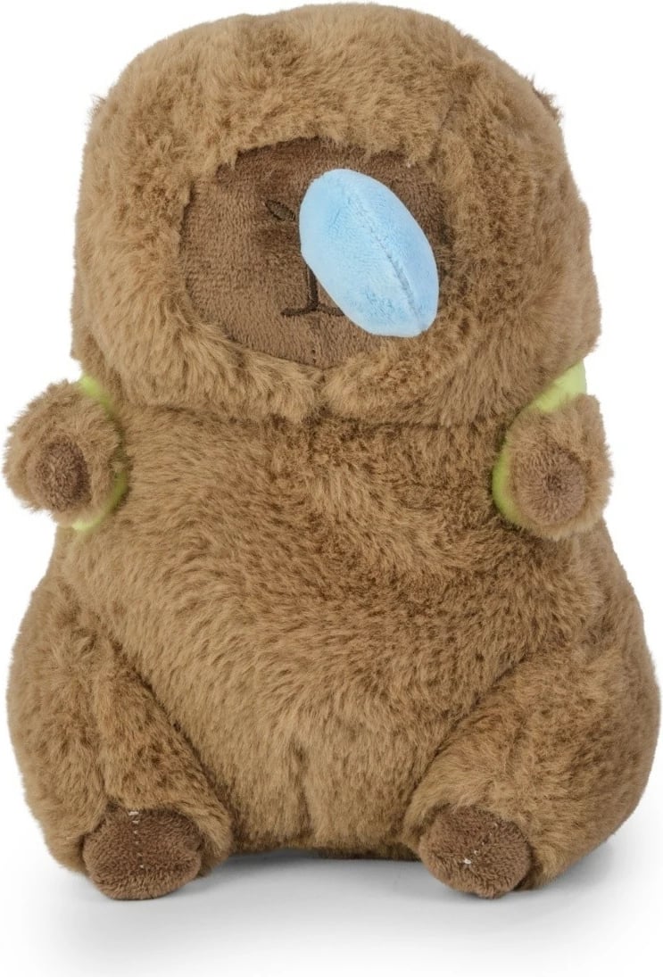 Lodër pelushi kapibara Daffi M-608, 23 cm, kafe/azur/e gjelbër