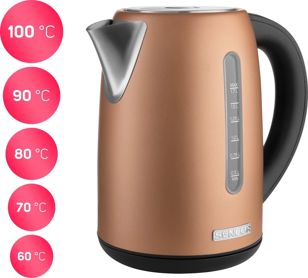 Vluese uji me termorregullues Sencor SWK 7706GD, 1.7L