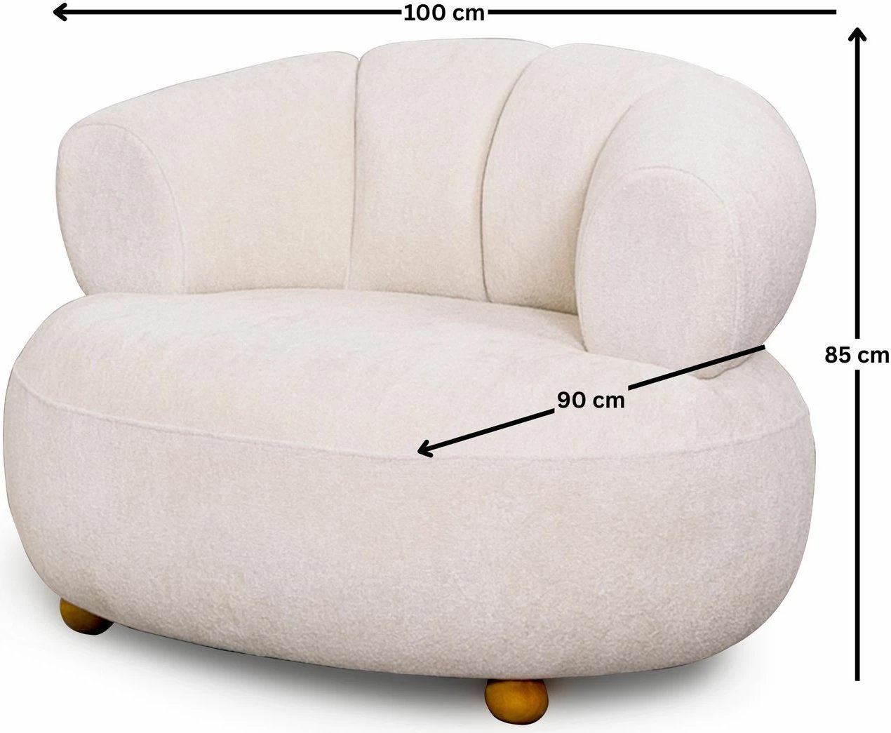 Karrige Wing New Roma, e bardhë, Atelier del Sofa