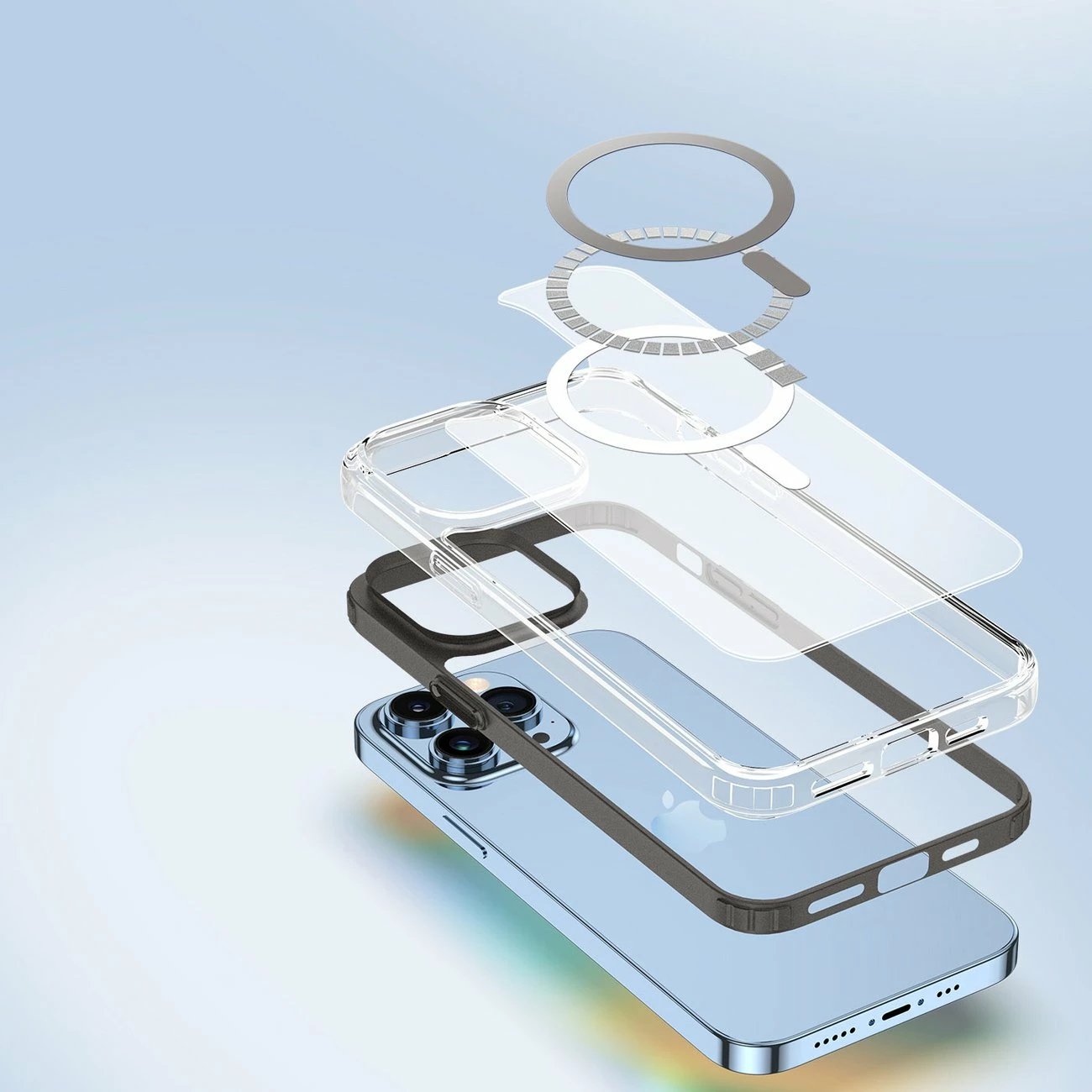 Mbështjellës Dux Ducis Clin2 për iPhone 14 Pro, MagSafe, kaltër