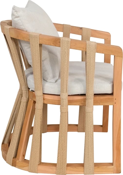 Karrige Morani skelet dru tik dhe pëlhurë, ngjyrë natyrale, 61x66x75cm