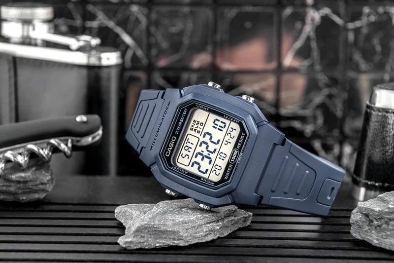 Orë dore për meshkuj Casio, kaltër