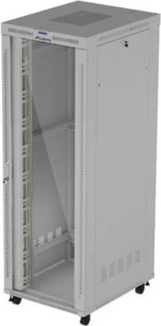 Kasë serveri Lanberg FF01-8047-12SL, 47U, me derë xhami, LCD, Gri