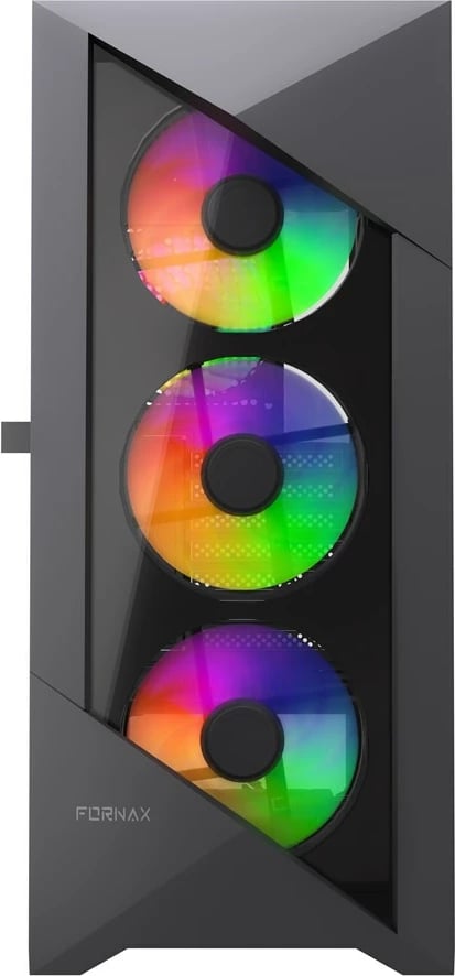 Kasë Gembird Fornax 900 CCC-FC-900ARGB, ATX, ARGB, e zezë