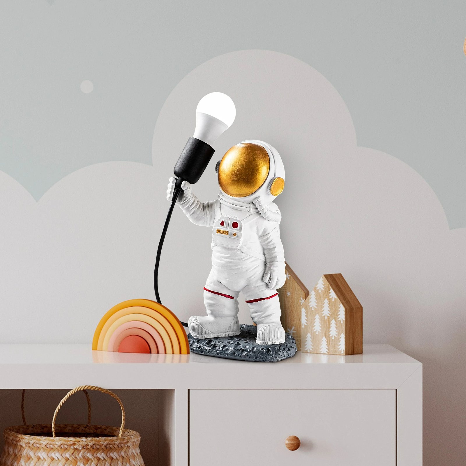 Llambë tavoline Opviq, astronaut, shumëngjyrëshe