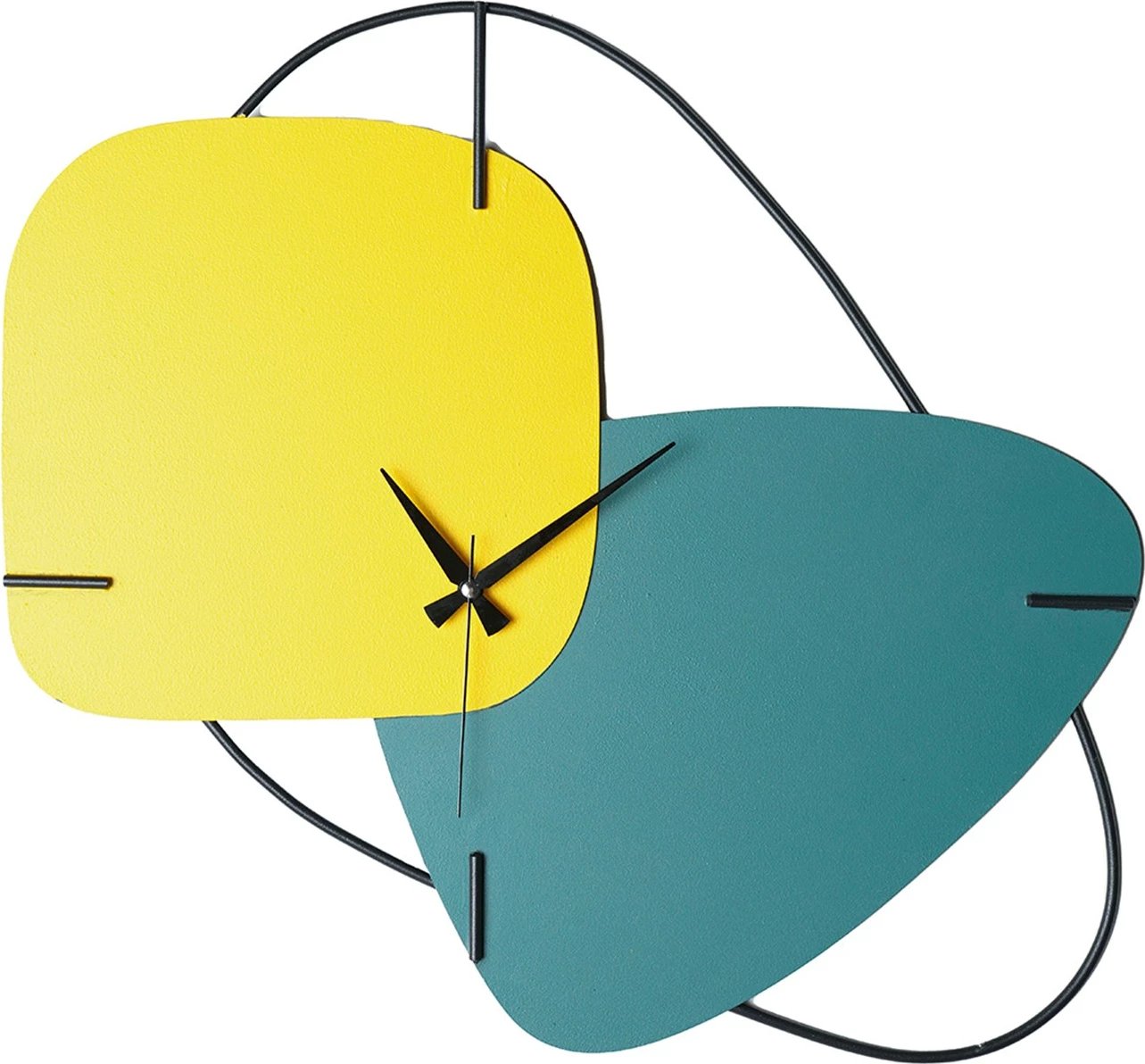 Orë muri dekorative metalike Wallity, Brazil, e verdhë dhe e gjelbër