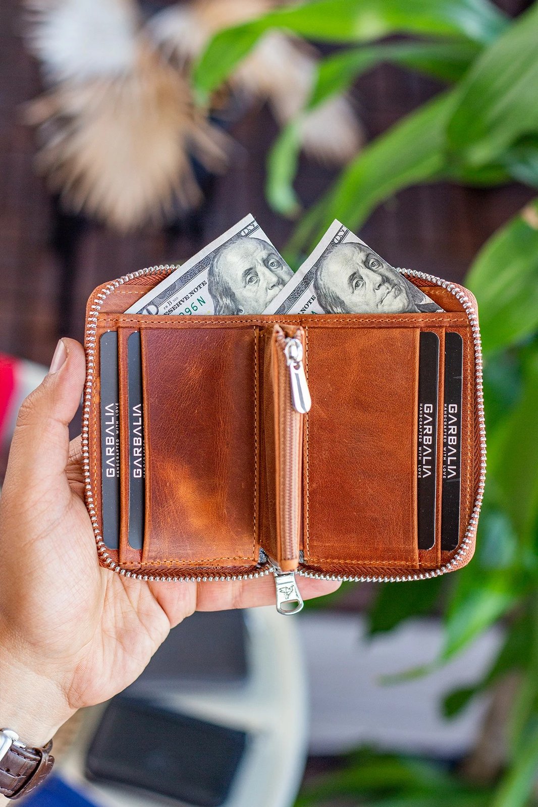 Portofol unisex Zoozie Bags, Sydney, ngjyrë kafe e hapur