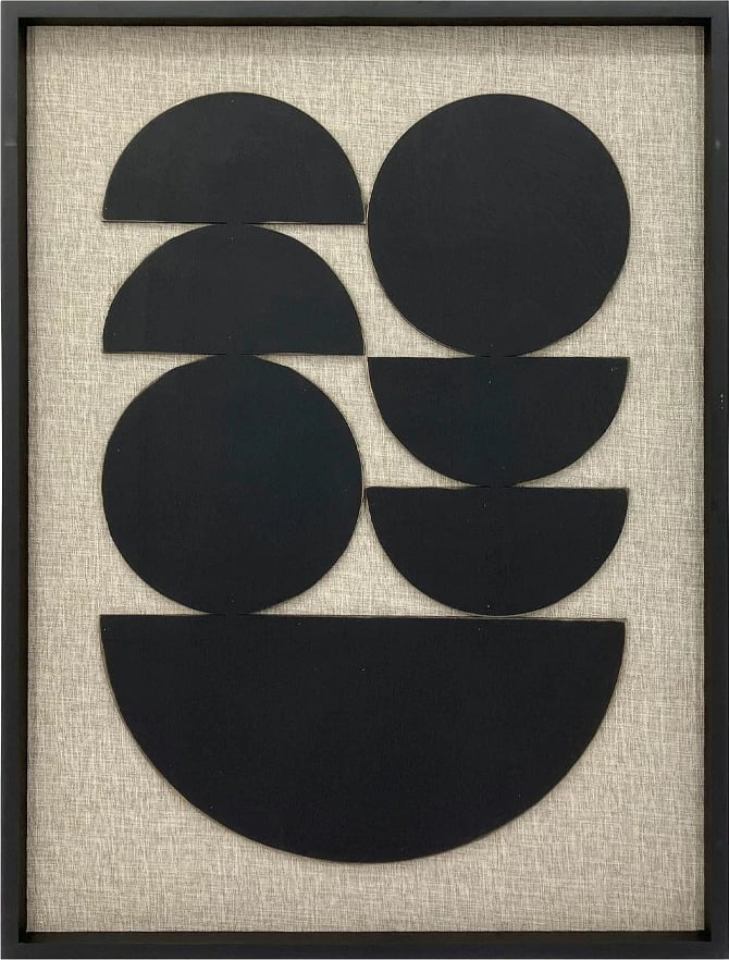 Pikturë dekorative Echoes of the Heart, dru, bezhë e zezë, 90x120x4cm