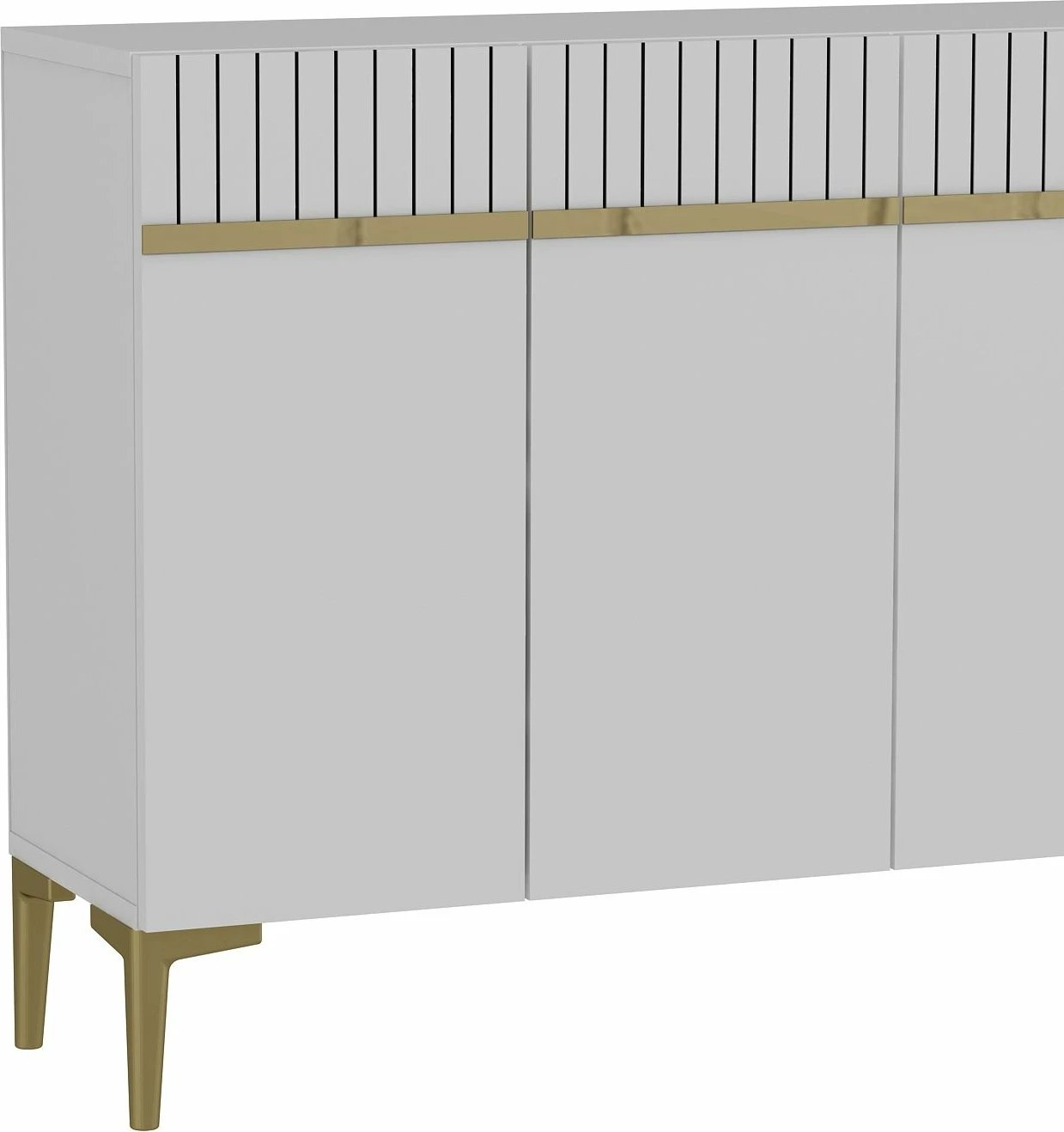 Konsolë dekorative, e bardhë dhe ari, Skye Decor, 120x80x29.6cm